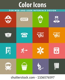 Emergency icon set for web sites and user interface