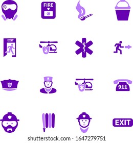 Emergency icon set for web sites and user interface