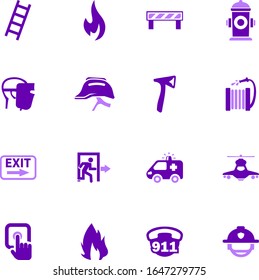 Emergency icon set for web sites and user interface