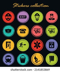 Emergency icon set for web sites and user interface