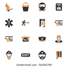 Emergency icon set for web sites and user interface