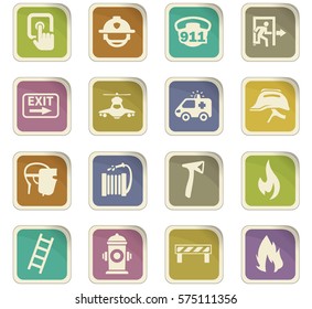 Emergency icon set for web sites and user interface