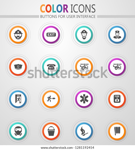 Emergency icon
set for web sites and user
interface