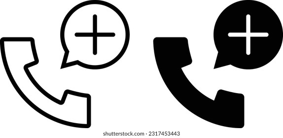 Hoja de iconos de emergencia, línea de estilo plana simple y de forma plana y sólido Isolated vector ilustración sobre fondo blanco. Para aplicaciones, logotipo, sitios web, símbolo , UI, UX, gráfico y diseño web. EPS 10.