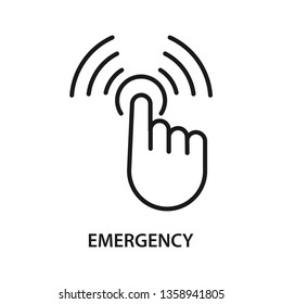 Emergency icon. Stroke outline style. Vector. Isolate on white background.