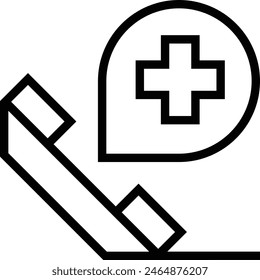emergency icon. Thin linear style design isolated on white background