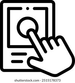 Notfallsymbol. Design mit dünnen linearen Stilen einzeln auf weißem Hintergrund