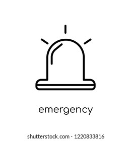 Emergency icon. Trendy modern flat linear vector Emergency icon on white background from thin line Health and Medical collection, editable outline stroke vector illustration