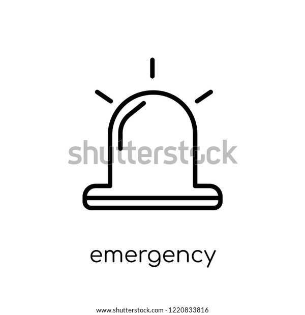 Emergency icon. Trendy\
modern flat linear vector Emergency icon on white background from\
thin line Health and Medical collection, editable outline stroke\
vector illustration