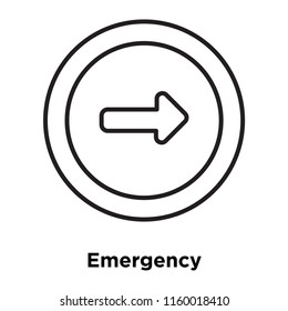 Emergency icon vector isolated on white background, Emergency transparent sign , sign and symbols in thin linear outline style