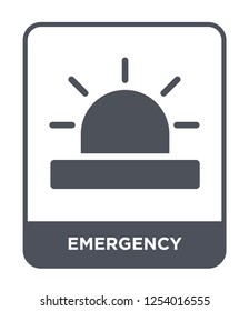 emergency icon vector on white background, emergency trendy filled icons from Health and medical collection, emergency simple element illustration