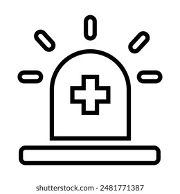 Vector de iconos de emergencia sobre fondo blanco