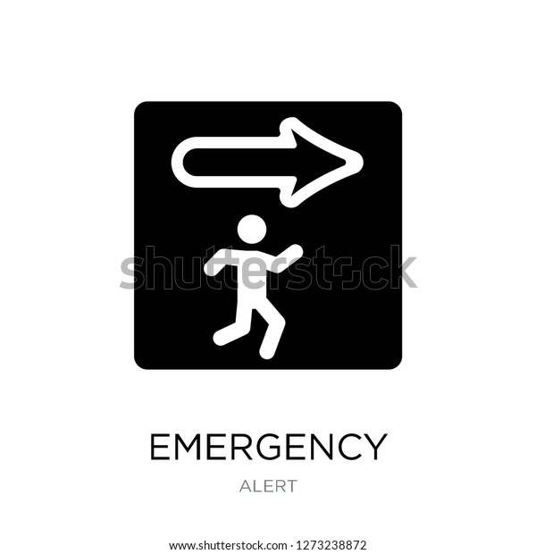 emergency icon vector on white background,\
emergency trendy filled icons from Alert collection, emergency\
simple element\
illustration