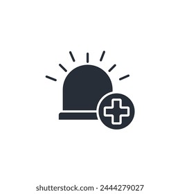 Emergency icon. vector.Editable stroke.linear style sign for use web design,logo.Symbol illustration.