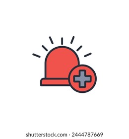 Emergency icon. vector.Editable stroke.linear style sign for use web design,logo.Symbol illustration.