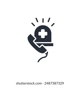 emergency icon. vector.Editable stroke.linear style sign for use web design,logo.Symbol illustration.