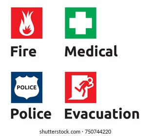 Emergency icons