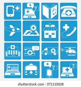 emergency icons set