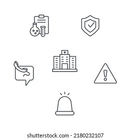 emergency icons set .  emergency pack symbol vector elements for infographic web