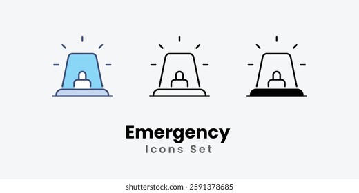 Emergency icons set vector stock illustration