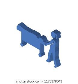 Emergency isometric left top view 3D icon