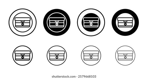 Emergency kit icon Outline thin set pack series