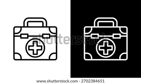 Emergency Kit With Icon Set Design
