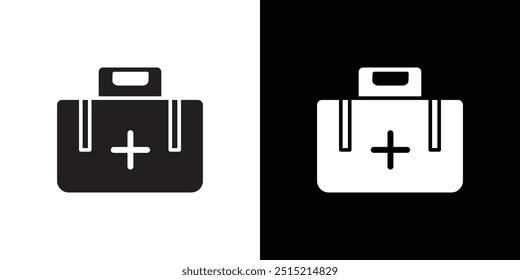 Emergency kit icon Thin line flat illustration