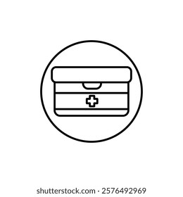 Emergency kit icon vector outline logo sign
