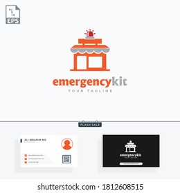 emergency kit store logo design vector free.