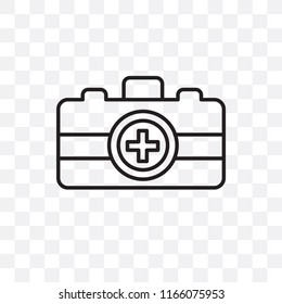 Emergency kit vector icon isolated on transparent background, Emergency kit logo concept