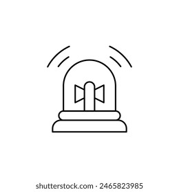 emergency lamp thin outline icon vector design good for website and mobile app