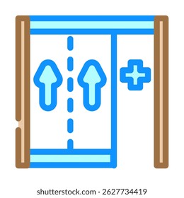emergency lane highway road color icon vector. emergency lane highway road sign. isolated symbol illustration