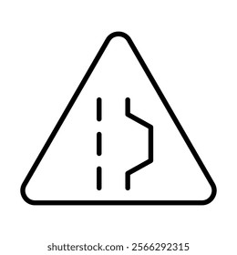 Emergency Lane icon line vector illustration