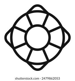 Emergency Life Buoy Icon Ideal for Safety Precautions