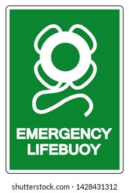 Emergency Lifebuoy Symbol Sign, Vector Illustration, Isolated On White Background Label .EPS10