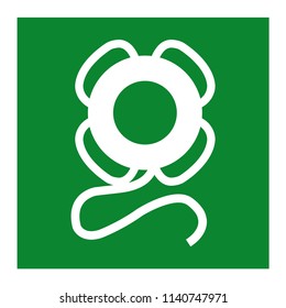 Emergency Lifebuoy Symbol, Vector Illustration, Isolate On White Background Icon. EPS10