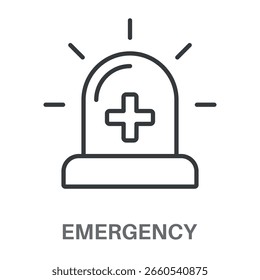 Ícone De Design De Luz De Emergência, Inspiração De Design De Estilo Simples Para Qualquer Interface De Logotipos E Propósito