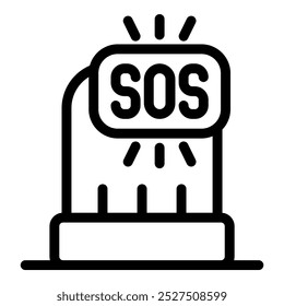 Emergency light flashing sos signal for rescue in the dark