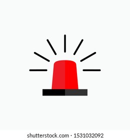 Emergency Light Icon. Fire Brigade. Alert, Ambulance Symbol. Applied for Design, Presentation, Website or Apps Elements - Vector.