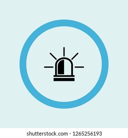 emergency light icon symbol. Premium quality isolated emergency light vector icon in trendy style. emergency light element.