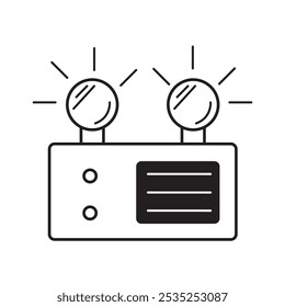 modelo de design de ilustração de vetor de ícone de luz de emergência