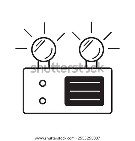 emergency light icon vector illustration design template