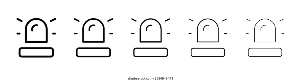 Emergency light icon Vector logo sign