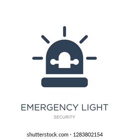 emergency light icon vector on white background, emergency light trendy filled icons from Security collection, emergency light vector illustration