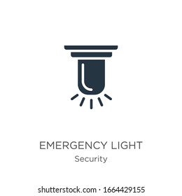Vector de icono de luz de emergencia. Icono moderno de la luz de emergencia plana de la colección de seguridad aislado en fondo blanco. La ilustración vectorial se puede utilizar para diseño gráfico web y móvil, logotipo, eps10