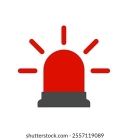 emergency light icon vector with trendy design. ambulance siren icon
