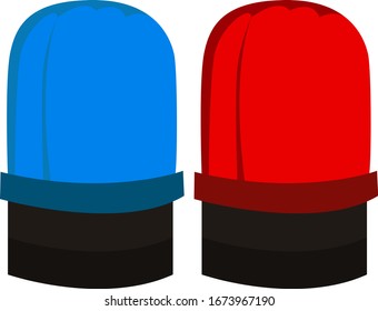 Emergency light, illustration, vector on white background.