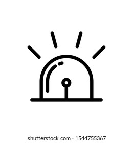 Emergency Light line flat vector icon for mobile application, button and website design. Illustration isolated on white background. EPS 10 design, logo, app, infographic.