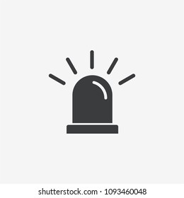 Emergency Light Siren Vector Icon